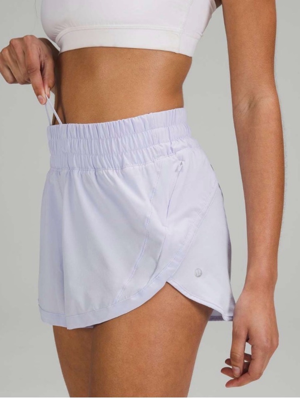 LULULEMON Women’s Track That High Rise Lavender Women's Running Shorts Size 12 - Picture 2 of 14
